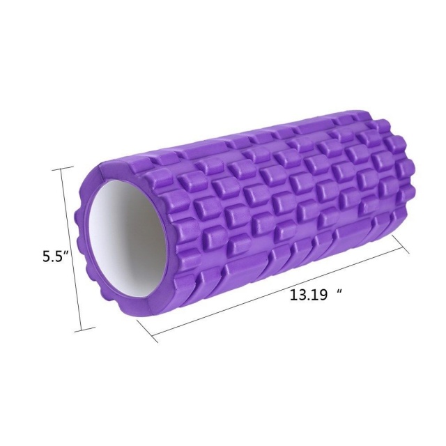 Purple Yoga Foam EVA Roller Exercise Trigger Point GYM Pilates Texture Physio MASSAGE